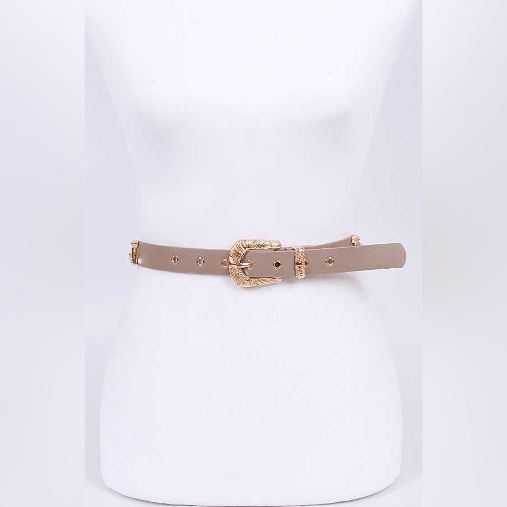 Vegan Leather Chain Statement Belt